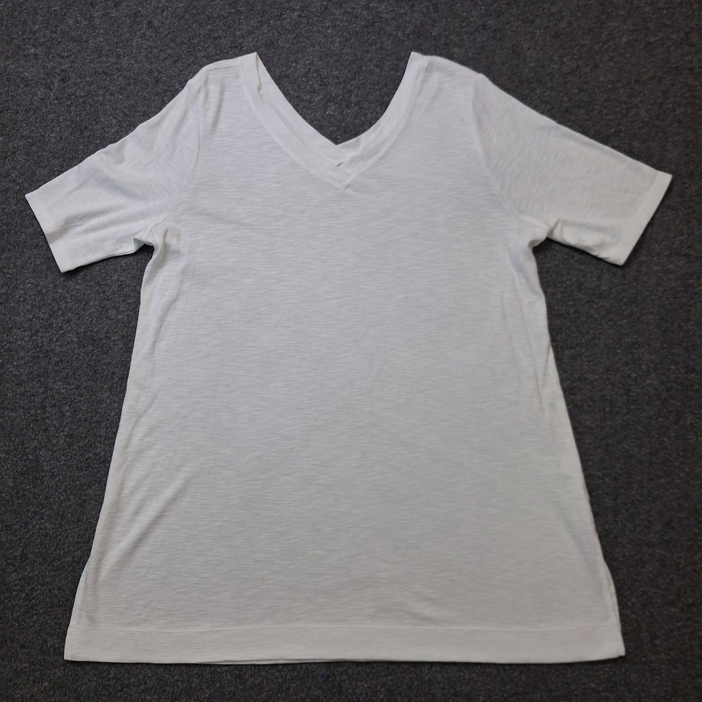 J. Jill White Pima Double-V Tunic Top 100% Pima Cotton Slub Knit Large
2⁰poll - Picture 13 of 14